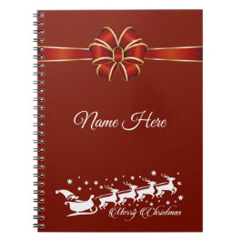 Caderno Espiral Feliz Natal Personalizado