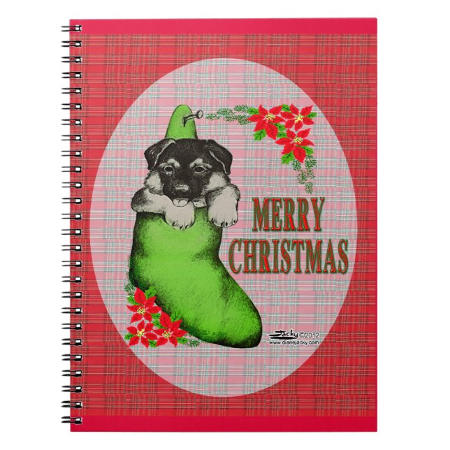 Caderno Espiral Feliz Natal Puppy (Frente)