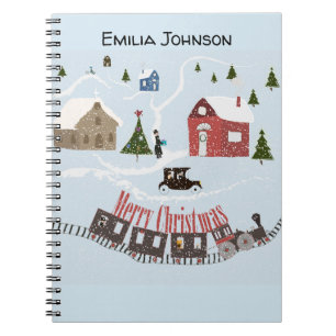 Caderno Espiral Feliz Natal, Retro