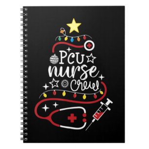 Caderno Espiral Feliz Natal Unidade de Cuidados Progressivos Enfer