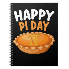 Caderno Espiral Feliz Pi Day Pie Matemática Matemática Arco-Íris