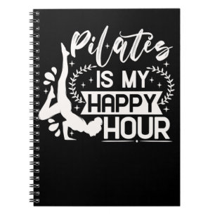 Caderno Espiral Feliz Pilates Instrutora Rapariga Engraçada Pilate