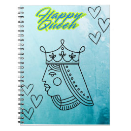 Caderno Espiral Feliz rainha.