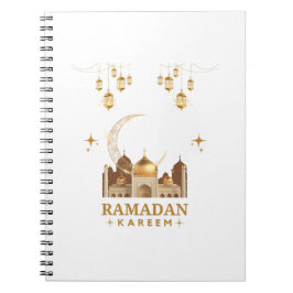 Caderno Espiral Feliz Ramadan Kareem - Saudações Eid Mubarak
