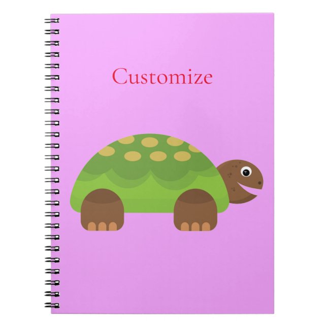 Caderno Espiral Feliz Sorriso Turtle Thunder_Cove (Frente)