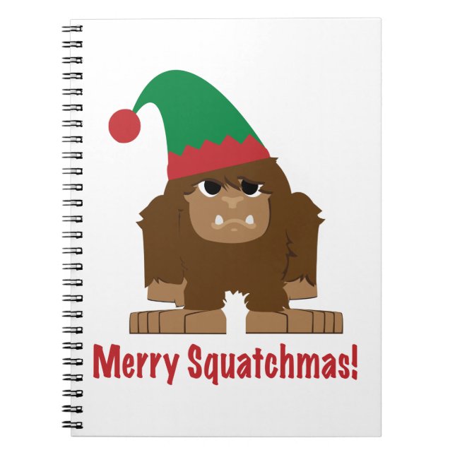 Caderno Espiral Feliz Squatchmas! (Frente)
