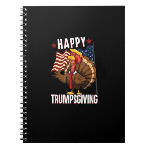Caderno Espiral Feliz trompeço Engraçado Ação de Graças à Turquia