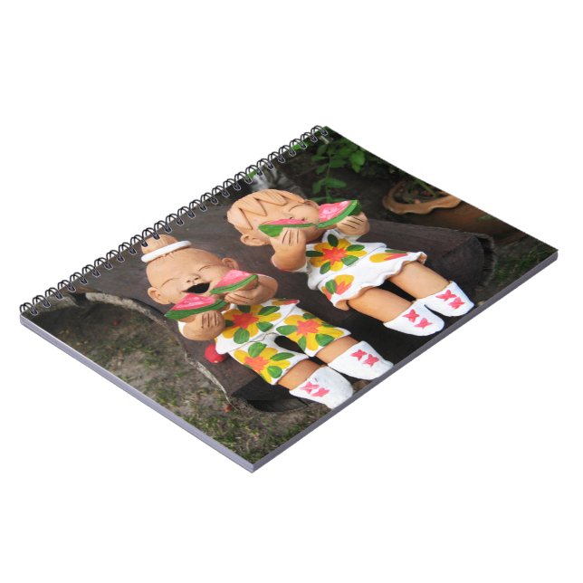 Caderno Espiral Felizes Amigos da Melancia (Left Side)