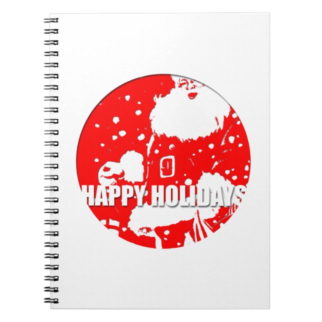 Caderno Espiral Felizes Férias - Papai Noel - (Frente)