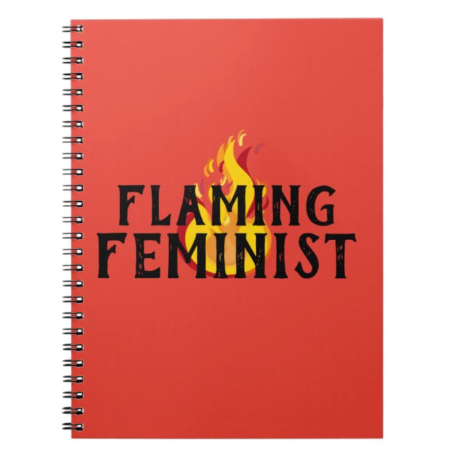 Caderno Espiral Feminista Atormentante RBG Feminismo Chama 20 (Frente)