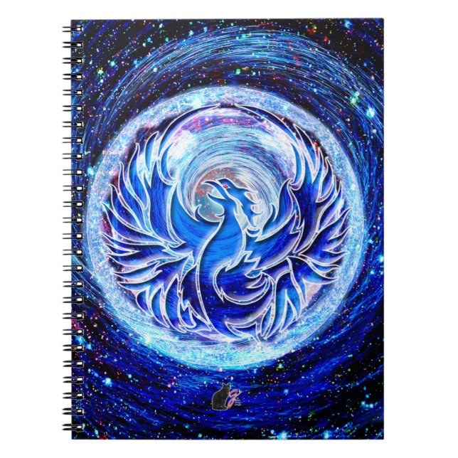 Caderno Espiral Fênix Azul (Frente)