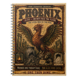 Caderno Espiral Fênix, Monstro de Circo Vintage