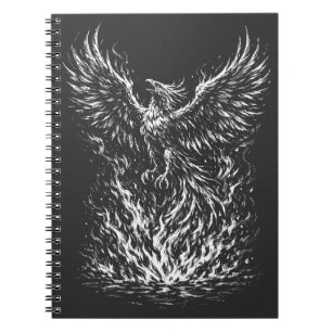 Caderno Espiral Fênix Ressurgindo das Chamas por BurnsInHell