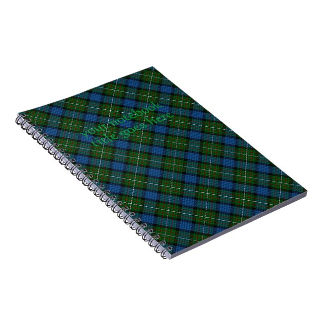 Caderno Espiral Fergusson Oficial Tartan com título de notebook (Lado Direito)