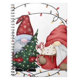 Caderno Espiral Feriado dos Gnomos Escandinavos de Natal