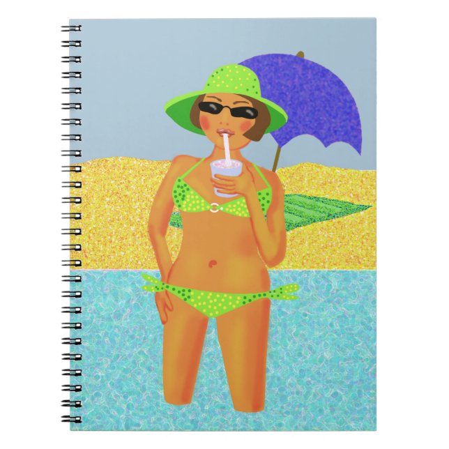 Caderno Espiral Férias de praia (Frente)