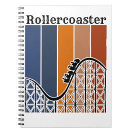Caderno Espiral Férias de Verão ao longo do Rollercoaster Retro
