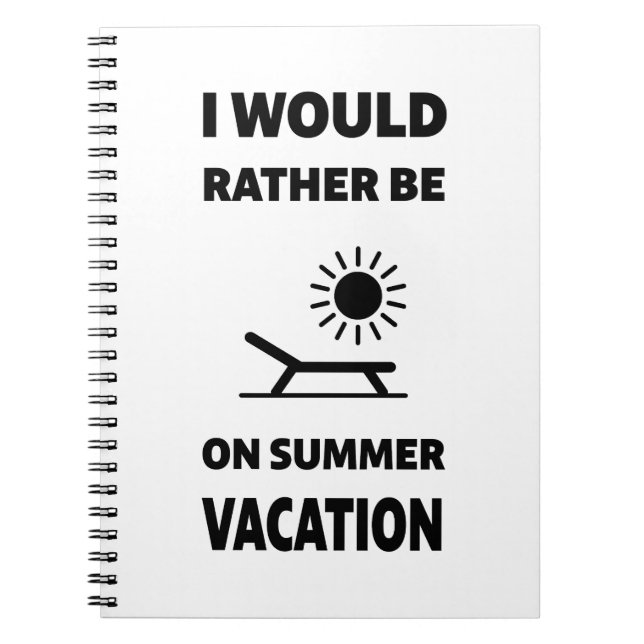 Caderno Espiral Férias de Verão | De Volta À Escola (Frente)