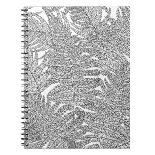 Caderno Espiral Fern em preto e branco