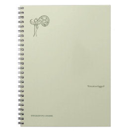 Caderno Espiral Fern Fiddlehead- Botanists Pause- Minimal