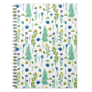 Caderno Espiral Fern Flowers Sanguíneos