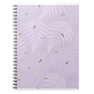 Caderno Espiral Ferns & Dragonflies
