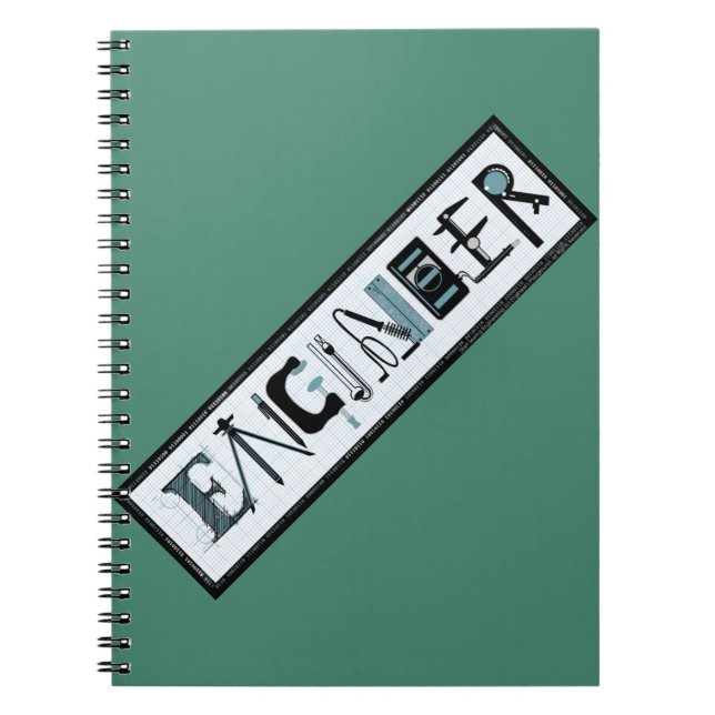 Caderno Espiral Ferramentas de engenharia do notebook Trade (Frente)