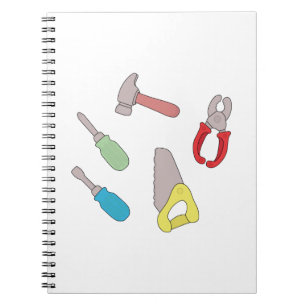 Caderno Espiral Ferramentas de Handyman Cute