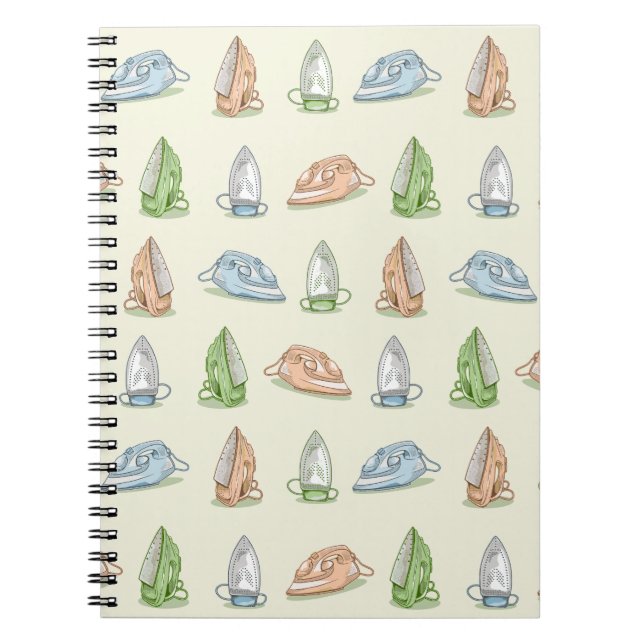 Caderno Espiral Ferro Ironing Laundry patten (Frente)