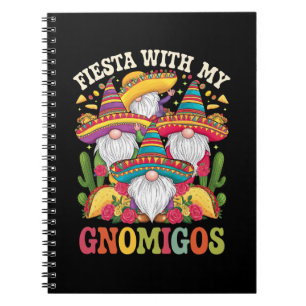 Caderno Espiral Festa Com Meus Gnomigos Gnome Cinco De Maio