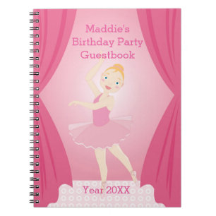 Caderno Espiral Festa de aniversário da bailarina