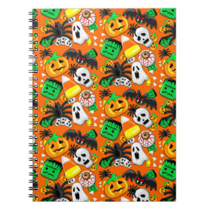 Caderno Espiral Festa de Candies do Halloween Spooky