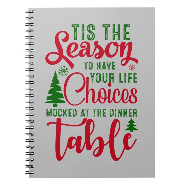 Caderno Espiral Festa de design de Natal (Frente)