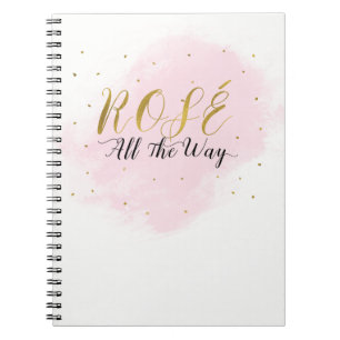 Caderno Espiral Festa de Despedida de Solteira Rosé Até o Fim Rosa