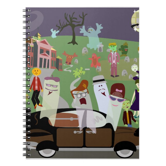 Caderno Espiral Festa de Halloween Graveyard Assombrada (Frente)