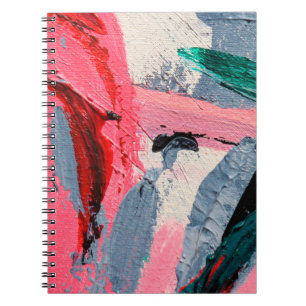 Caderno Espiral Festival de primavera. Pintura de textura multicol