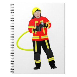 Caderno Espiral Feuerwehrmann em Einsatzkleidung