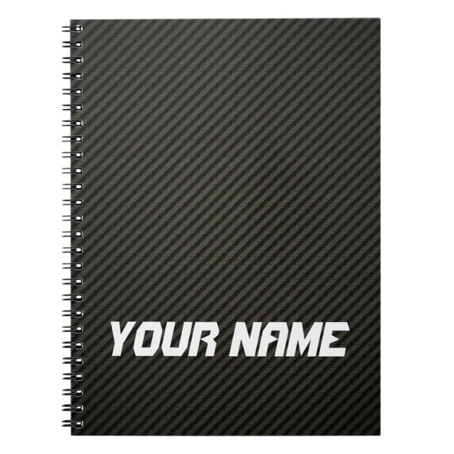 Caderno Espiral Fibra de carbono (Frente)