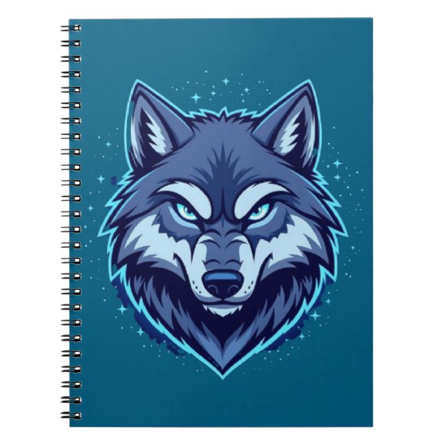 Caderno Espiral Fierce Wolf – Symbol of Strength and Freedom (Frente)
