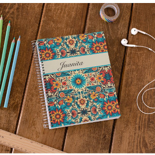 Caderno Espiral Fiesta Blooms, personalizável