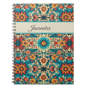 Caderno Espiral Fiesta Blooms, personalizável