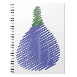 Caderno Espiral Fig roxo esboçado