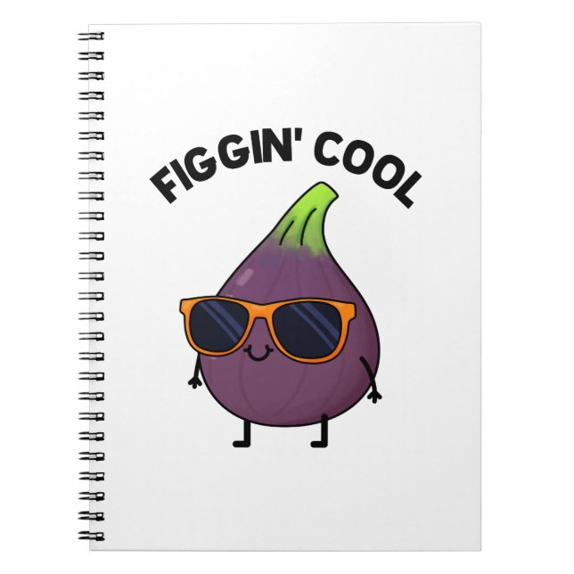 Caderno Espiral Figgin Legal Piada de Comida de Figo  (Frente)
