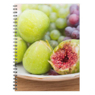 Caderno Espiral Figos frescos e uvas