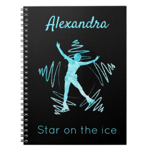 Caderno Espiral Figura 1: Estrela do notebook com gelo azul congel