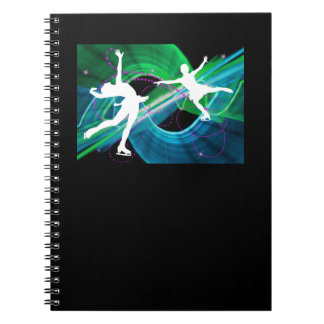 Caderno Espiral Figura Bedazzled patinagem no gelo dos patinadores