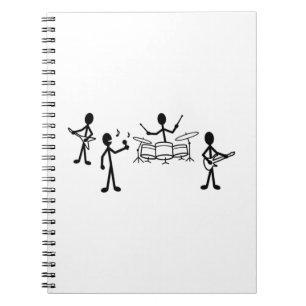 Caderno Espiral Figura da Banda do Rock