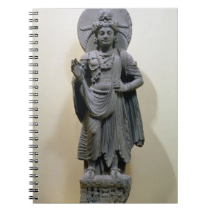 Caderno Espiral Figura do Bodhisattva, de Mekha-Sanda perto de
