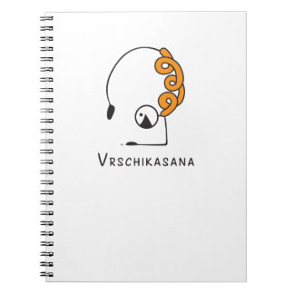 Caderno Espiral Figura Loopy da vara da ioga