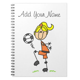Caderno Espiral Figura loura presentes da vara da menina do